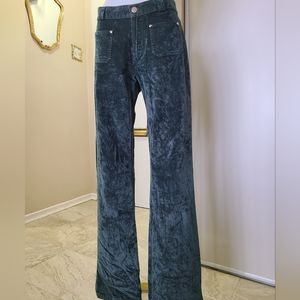 Miss Sixty - Vintage Green Crushed Velvet Pants - Size 28